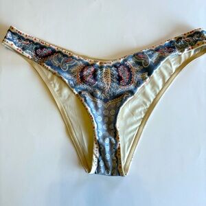 Zimmermann Women's 10-12 Paisley Print Bikini Bottom Cheeky‎ NWOT